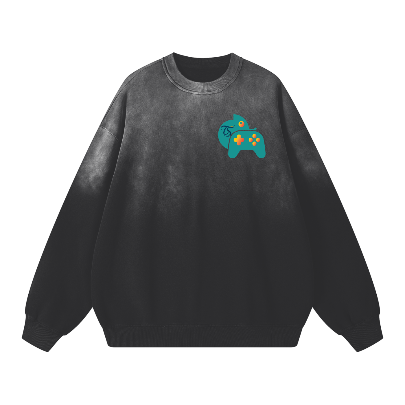 Gaming Lizard Sunfade Drop-Shoulder Cotton Sweatshirt