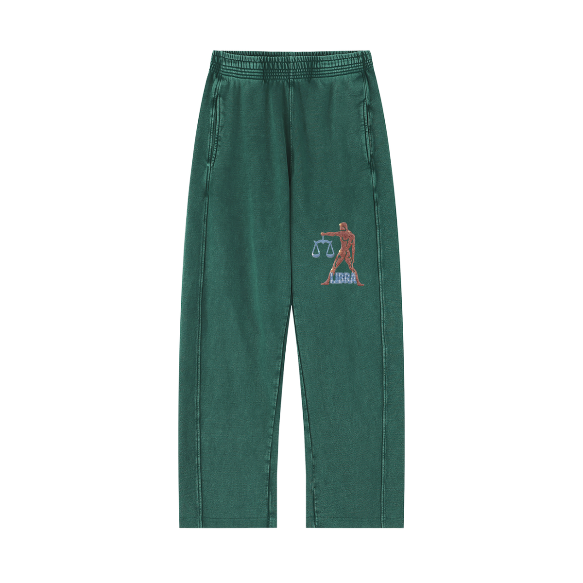 Libra Unisex Mineral Wash Straight Sweatpants