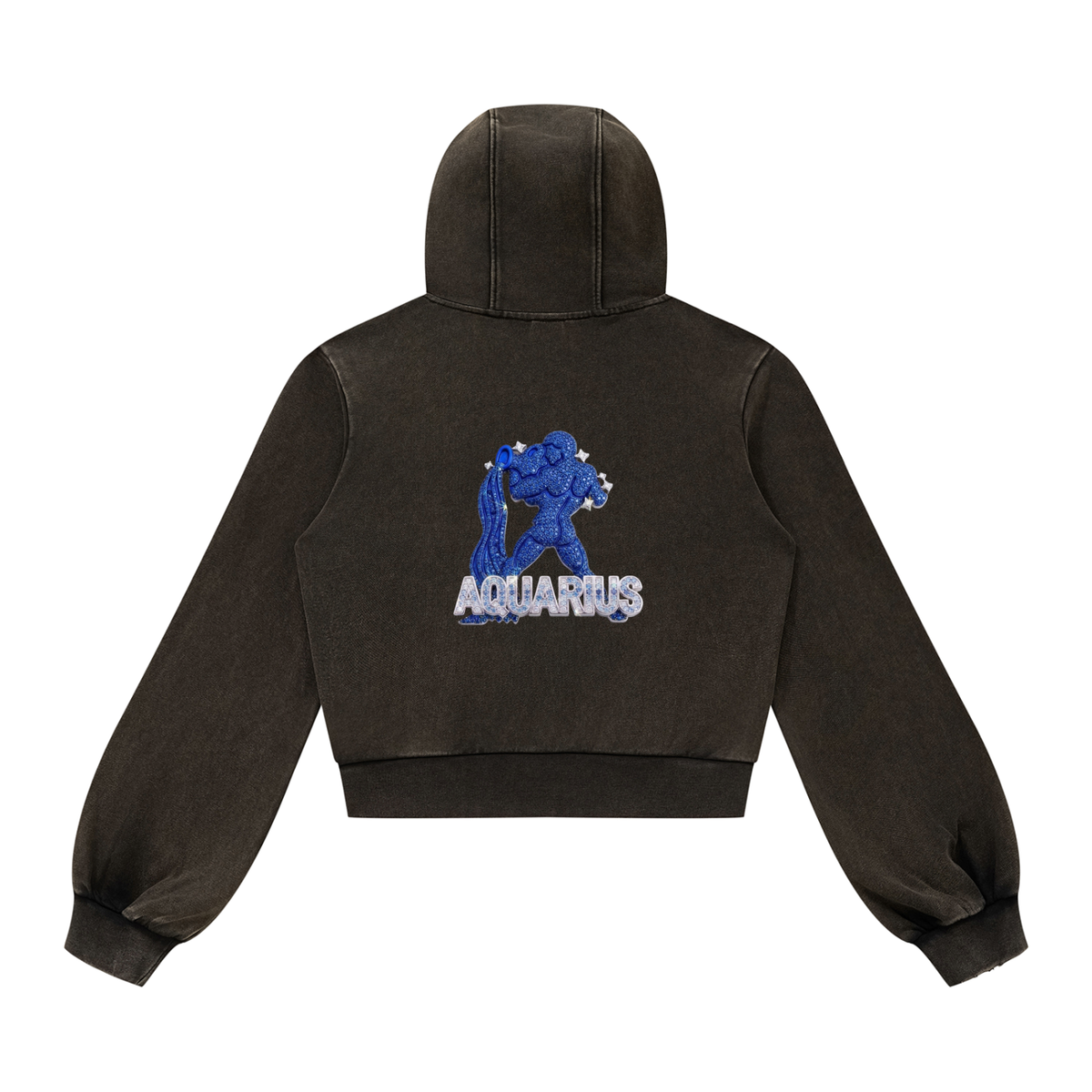 Aquarius Vintage Wash Full Zip Hoodie