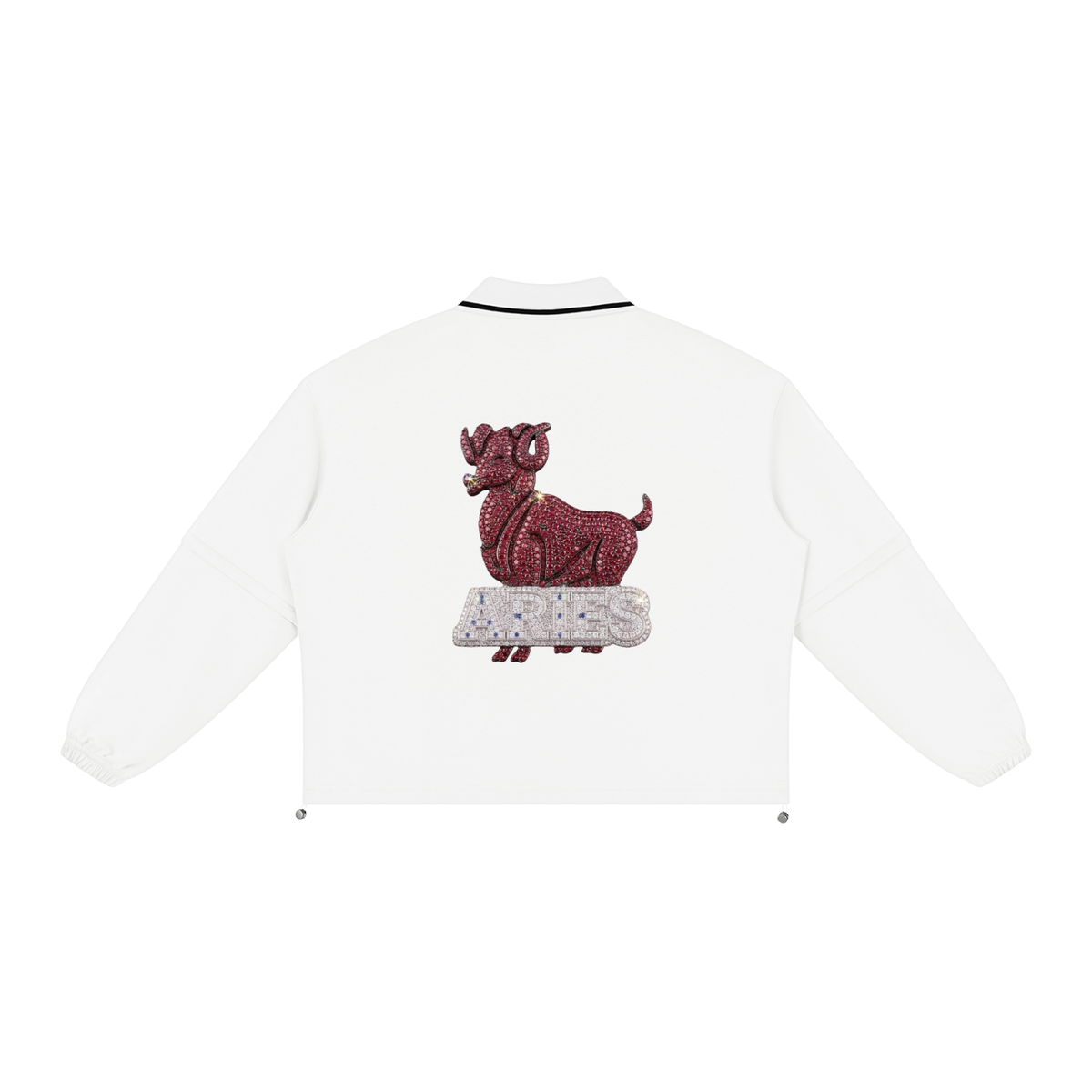 Aries Unisex Boxy Collared Detachable Sweatshirt