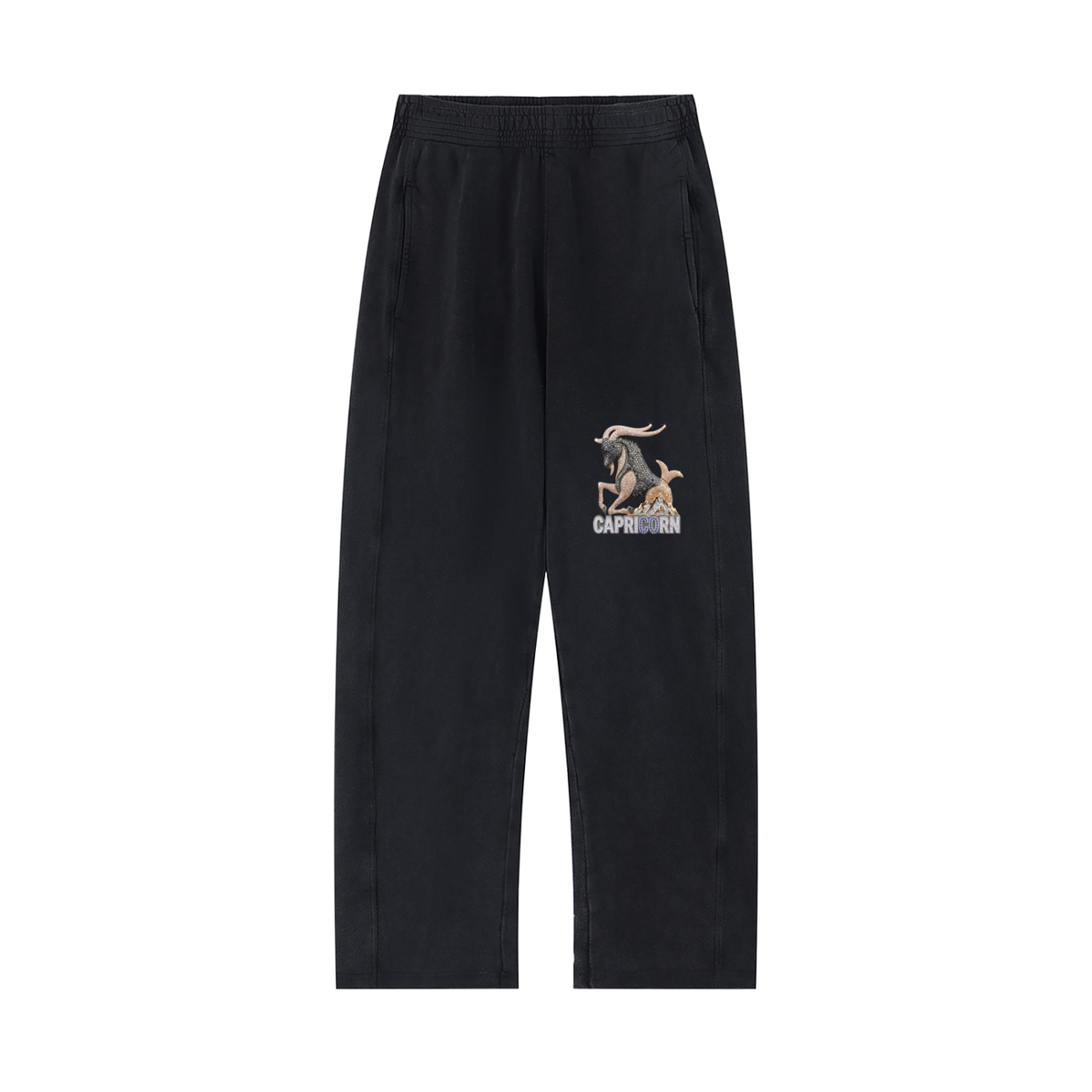 Capricorn Unisex Mineral Wash Straight Sweatpants