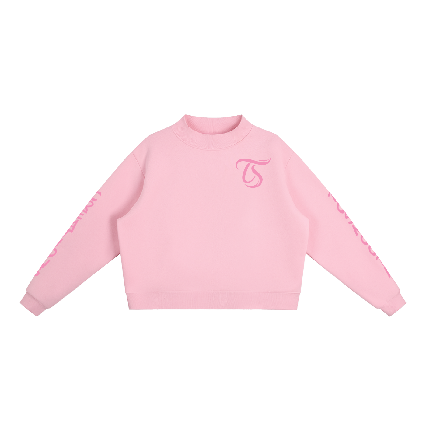 Tosmooth Creations Essential Fleece Mock-Neck Crew Sweatshirt