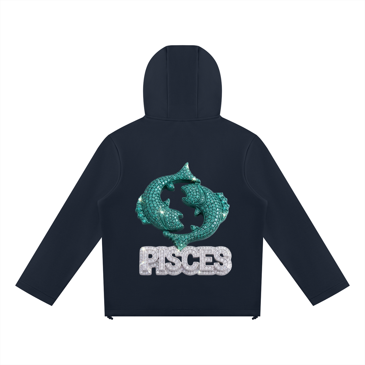 Pisces Unisex Paneled Full Zip Hoodie