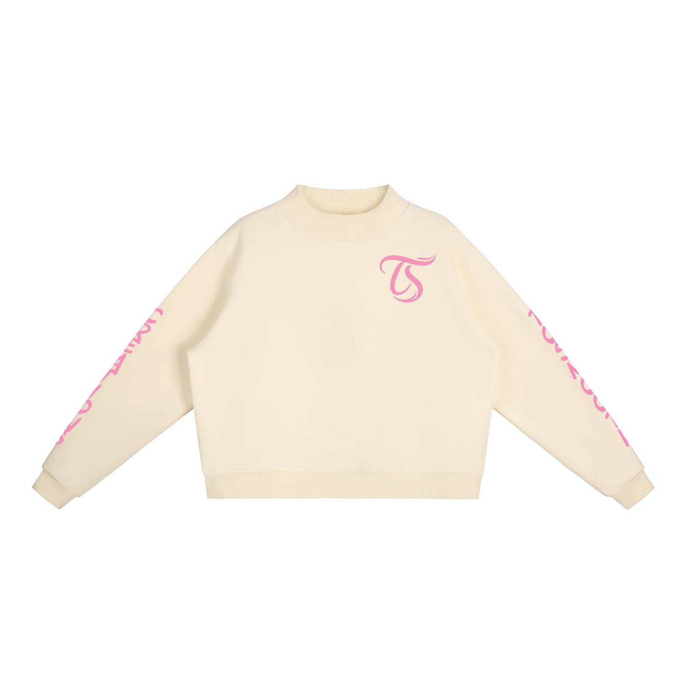 Tosmooth Creations Essential Fleece Mock-Neck Crew Sweatshirt