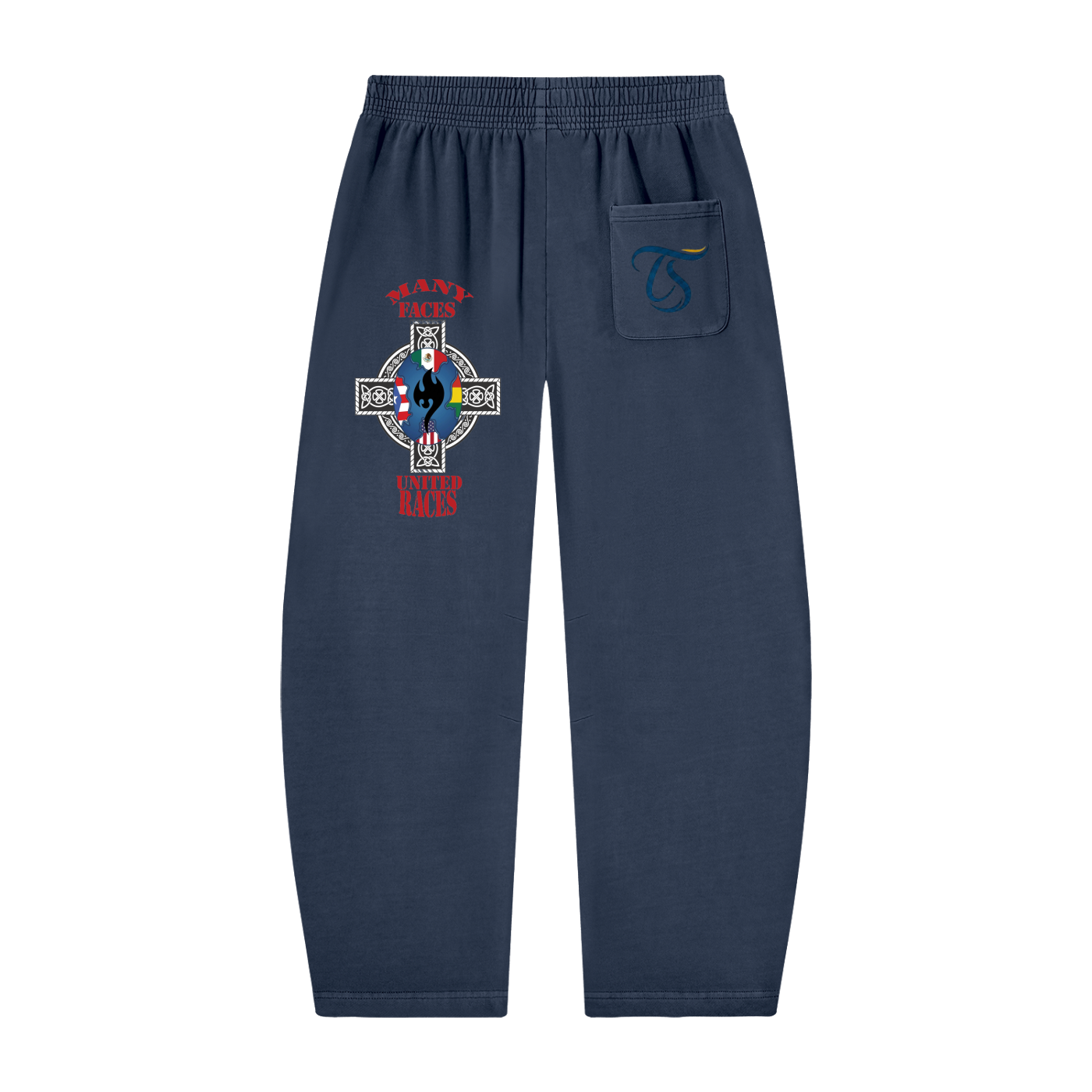 Unisex Vintage Washed Barrel Leg Sweatpants