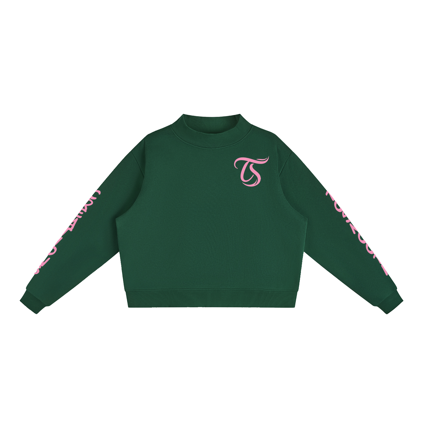 Tosmooth Creations Essential Fleece Mock-Neck Crew Sweatshirt