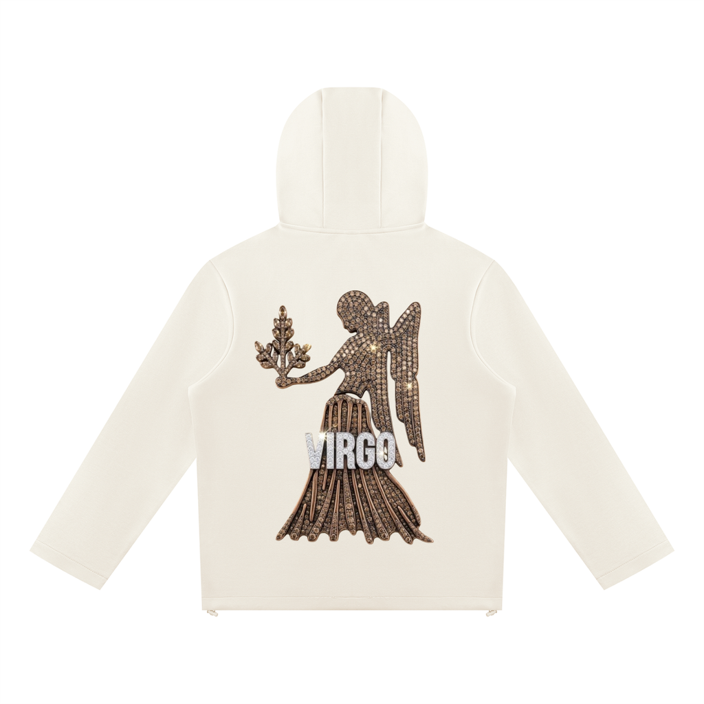 Virgo Unisex Paneled Full Zip Hoodie