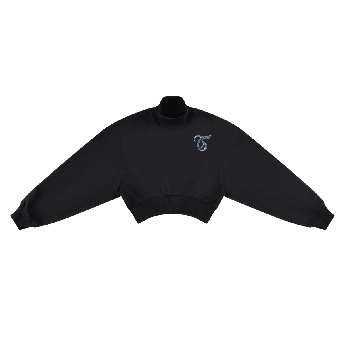Cancer Women's Crop Mock Neck Sweatshirt