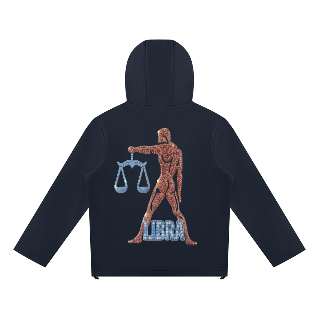 Libra Unisex Paneled Full Zip Hoodie
