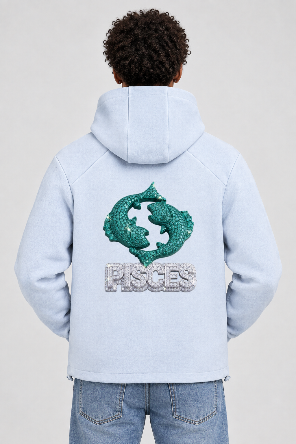Pisces Unisex Paneled Full Zip Hoodie