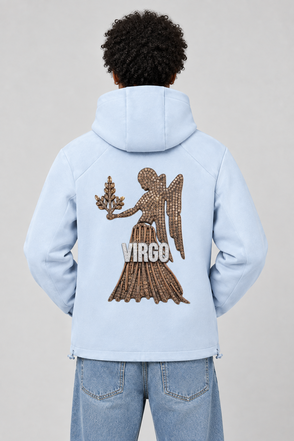 Virgo Unisex Paneled Full Zip Hoodie