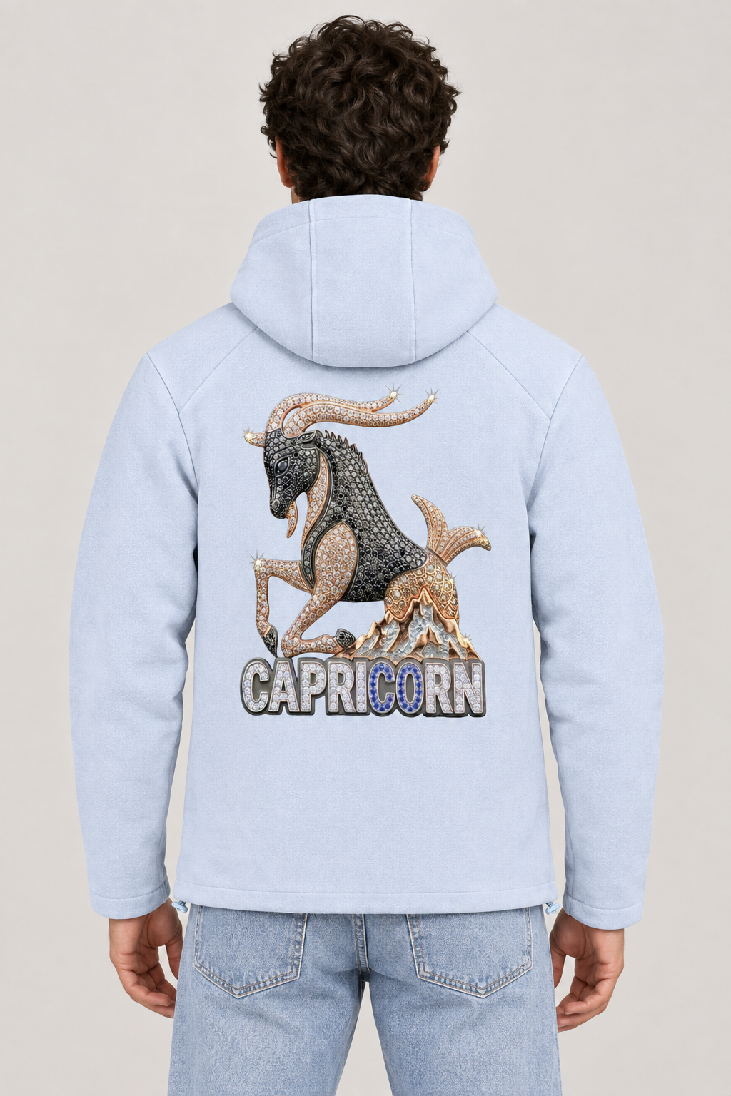 Capricorn Unisex Paneled Full Zip Hoodie