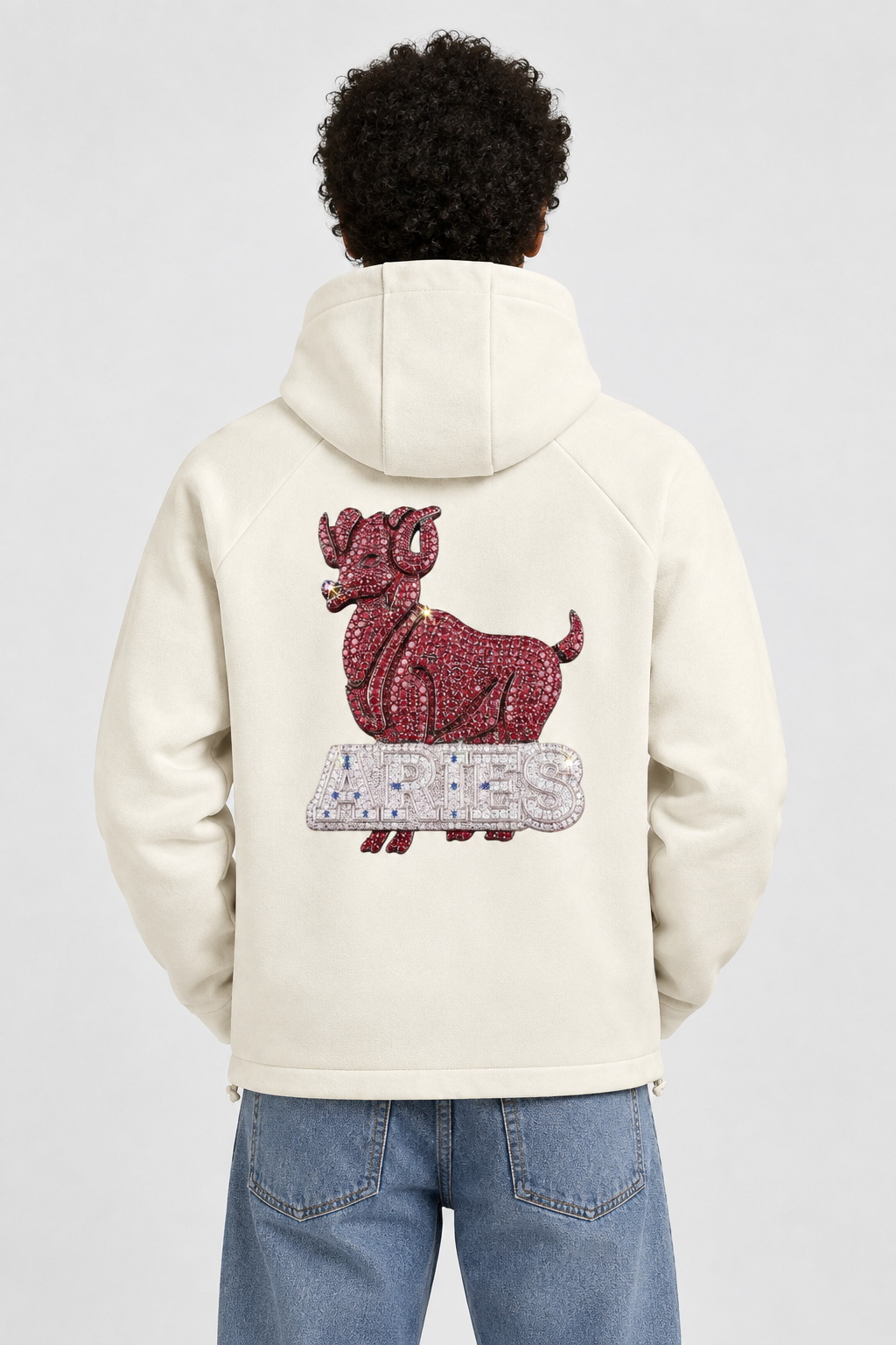 Aries Unisex Paneled Full Zip Hoodie