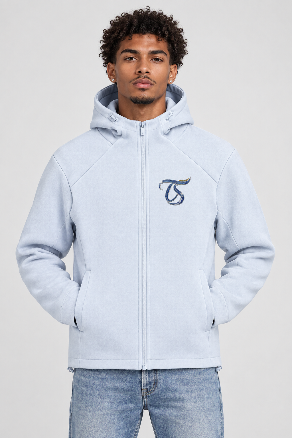 Pisces Unisex Paneled Full Zip Hoodie