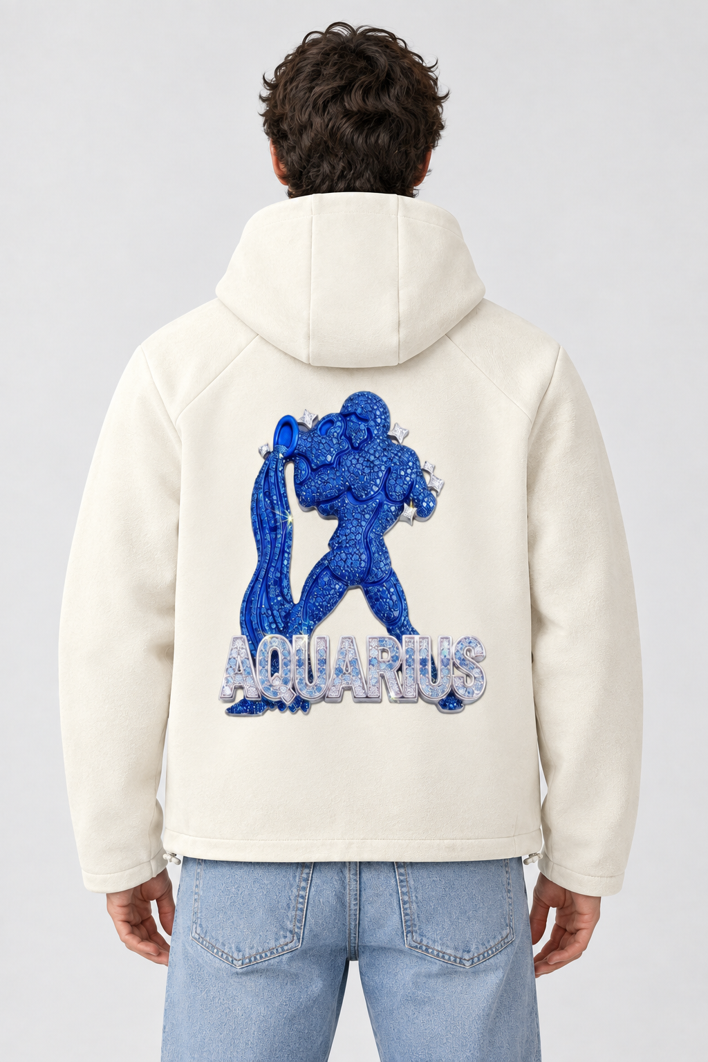 Aquarius Unisex Paneled Full Zip Hoodie