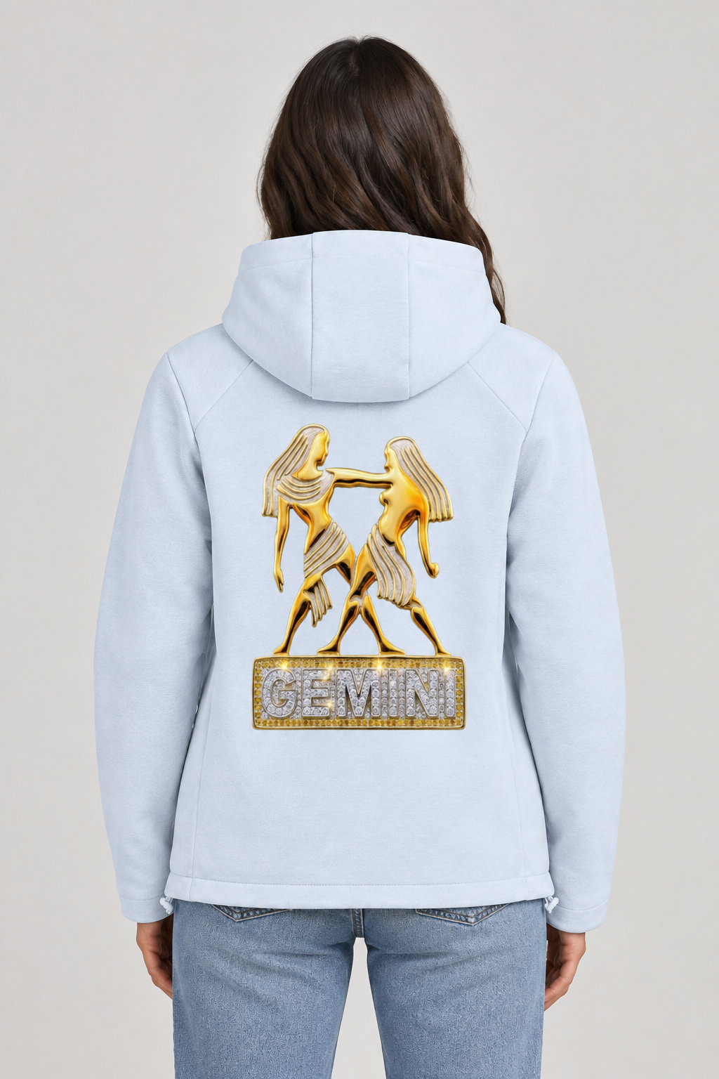 Gemini Unisex Paneled Full Zip Hoodie