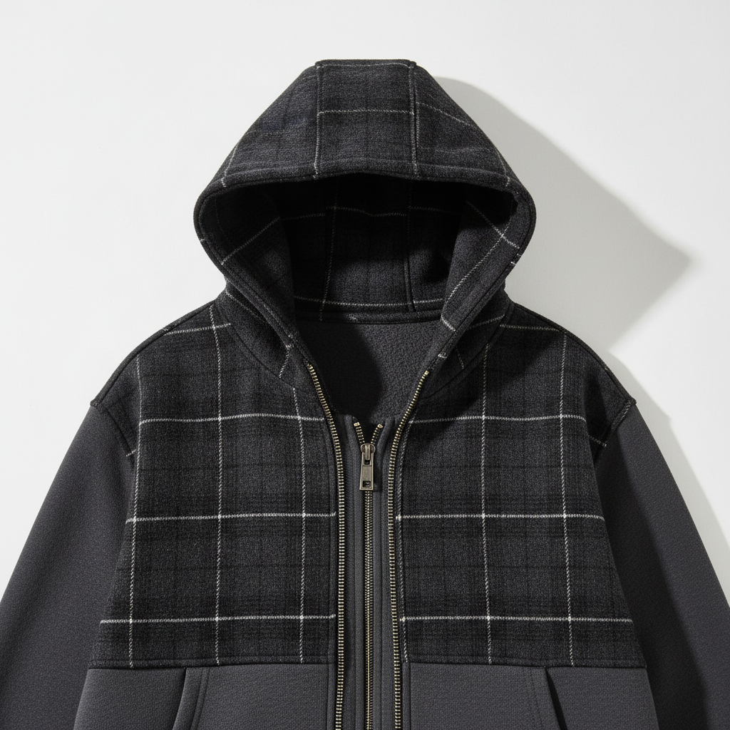 Plaid Hoodie Detail