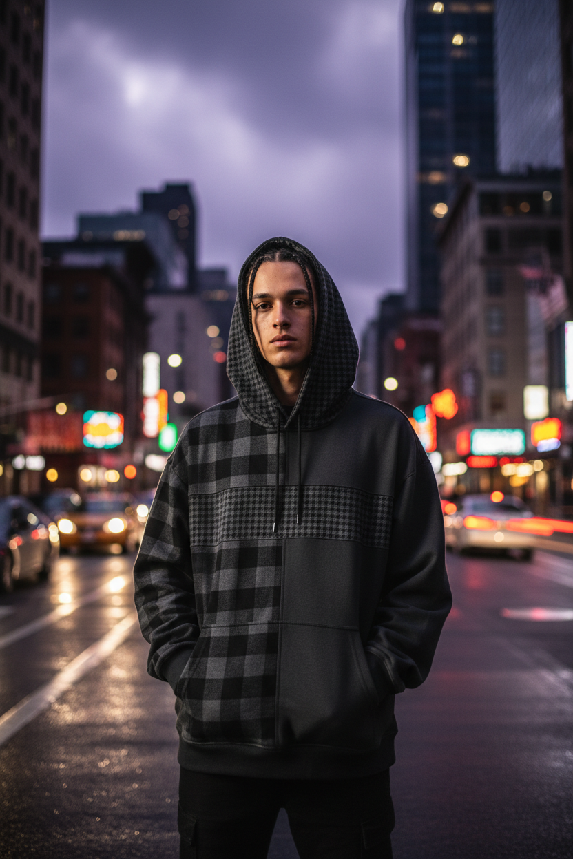 Plaid Hoodie Lifestyle